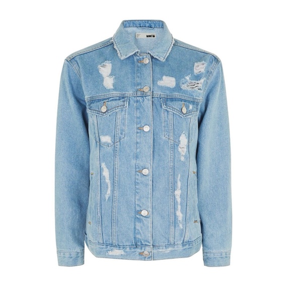 Topshop Jackets & Blazers - TOPSHOP Destroyed Graffiti Back Denim Jacket